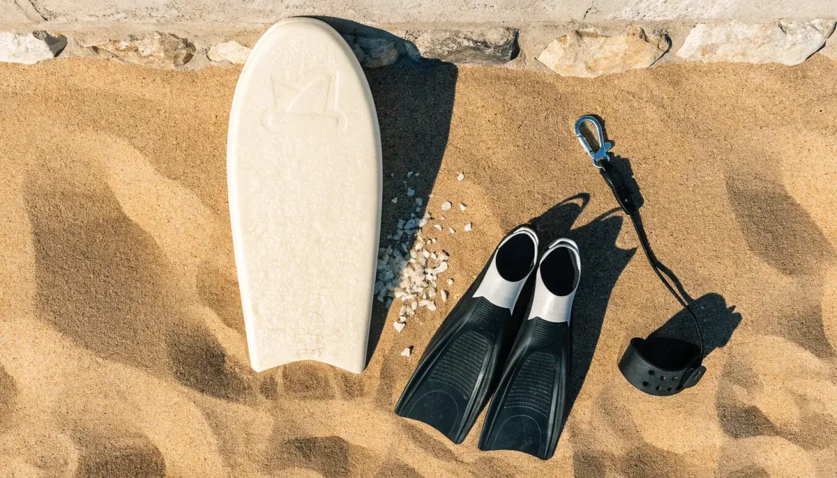 Bodyboard gear: board and fins
