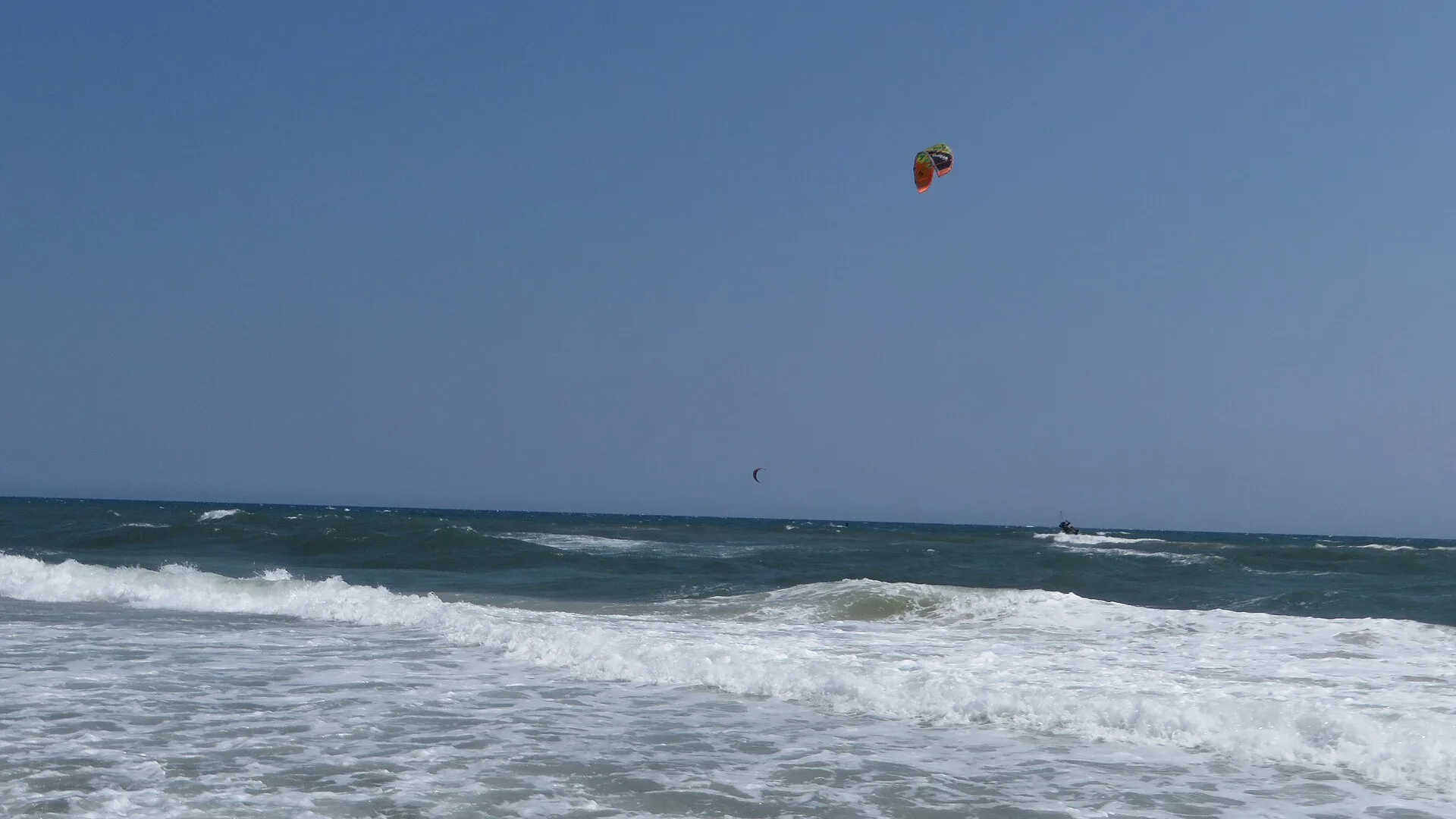 Kiteboarding at Cape Hatteras, North Carolina