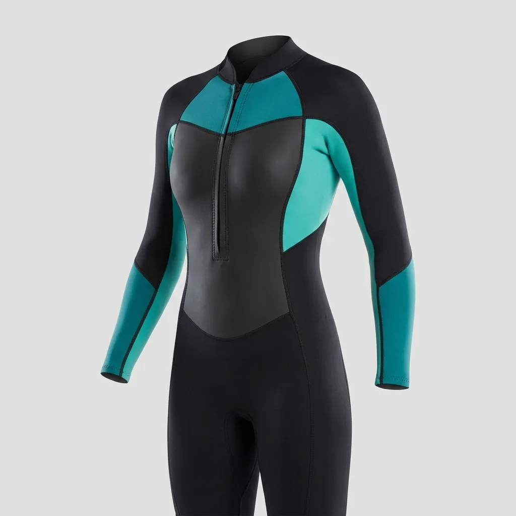 A 4/3mm surfing wetsuit