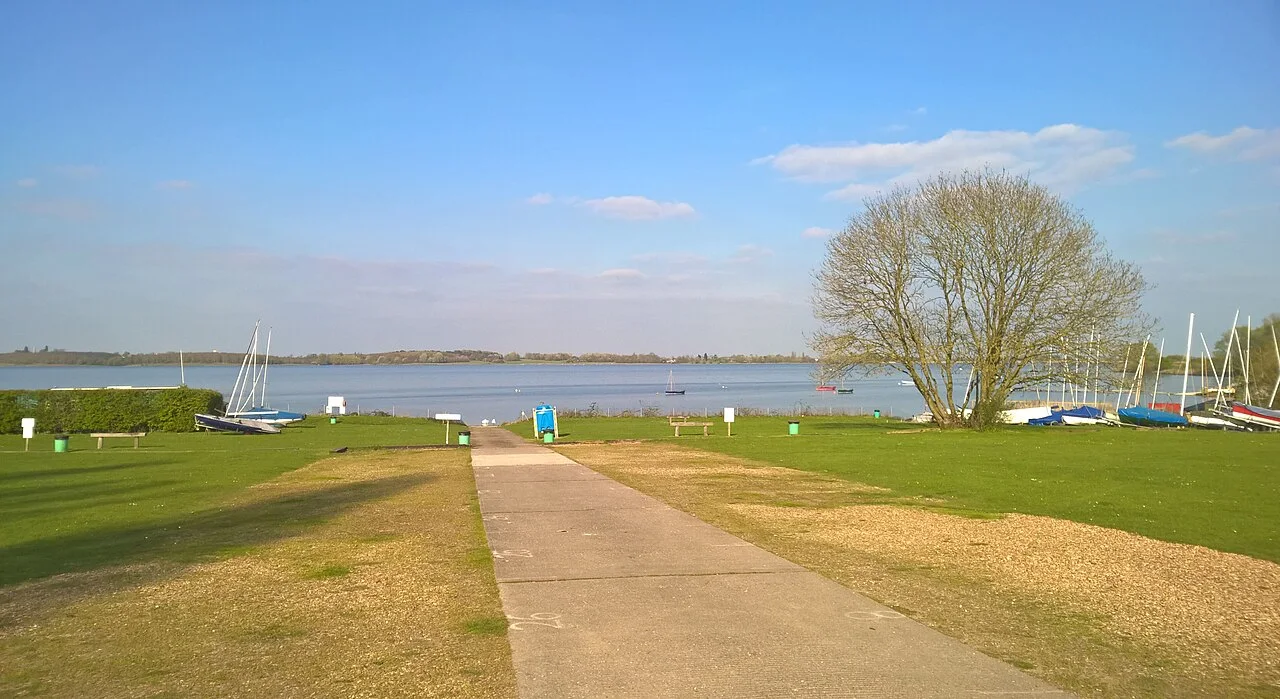 The slipway at Grafham Water Sailing Club, Cambridgeshire