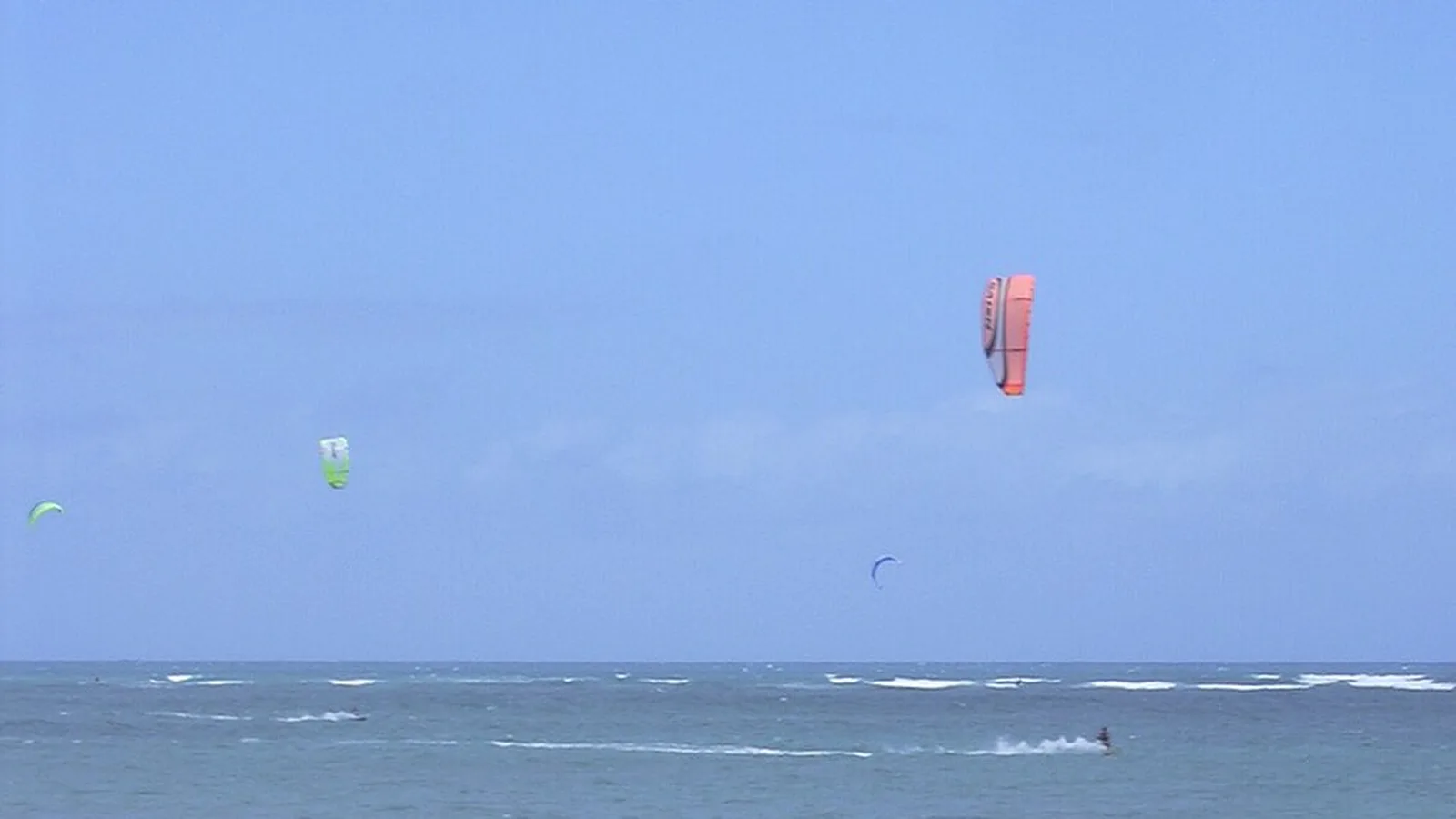Kitesurfers at Kanaha Beach, Maui