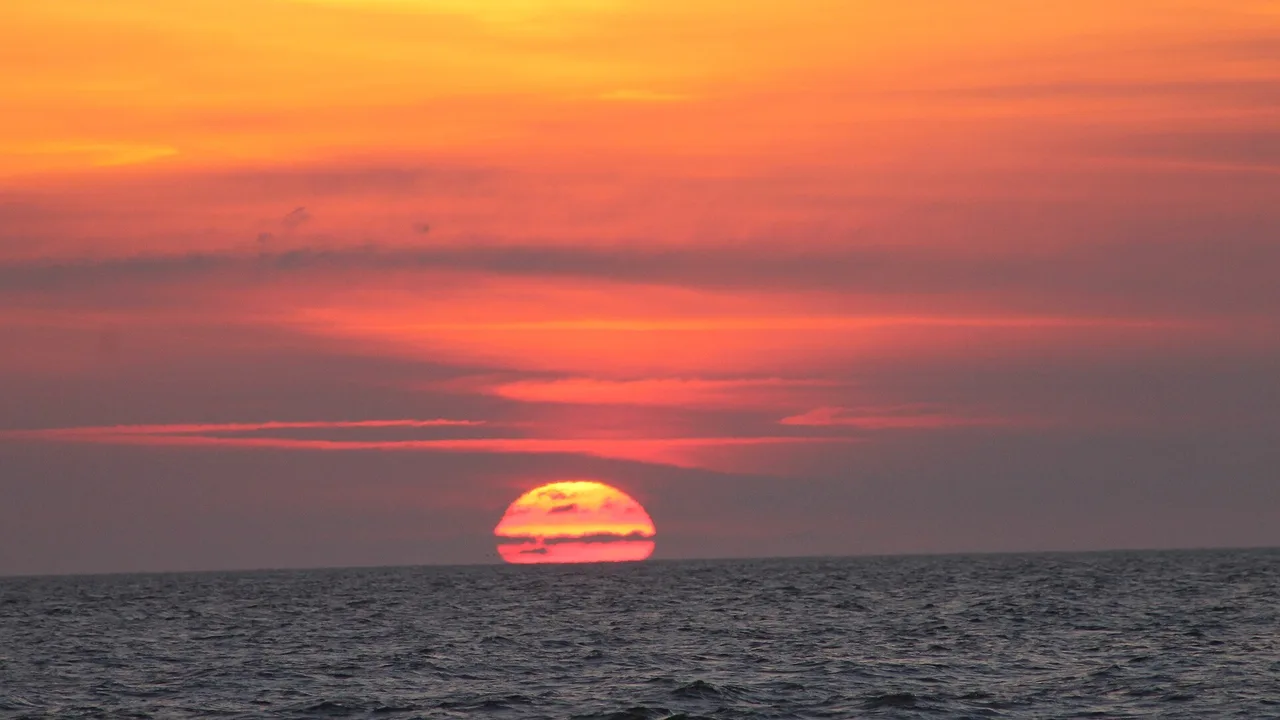 Sunrise over the Atlantic Ocean off Ocean City, Maryland