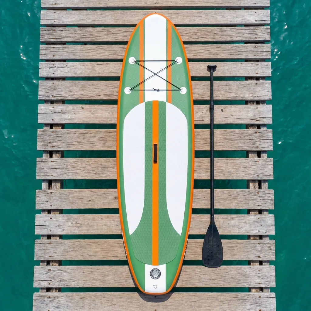 Different types of SUP paddleboard on the beach
