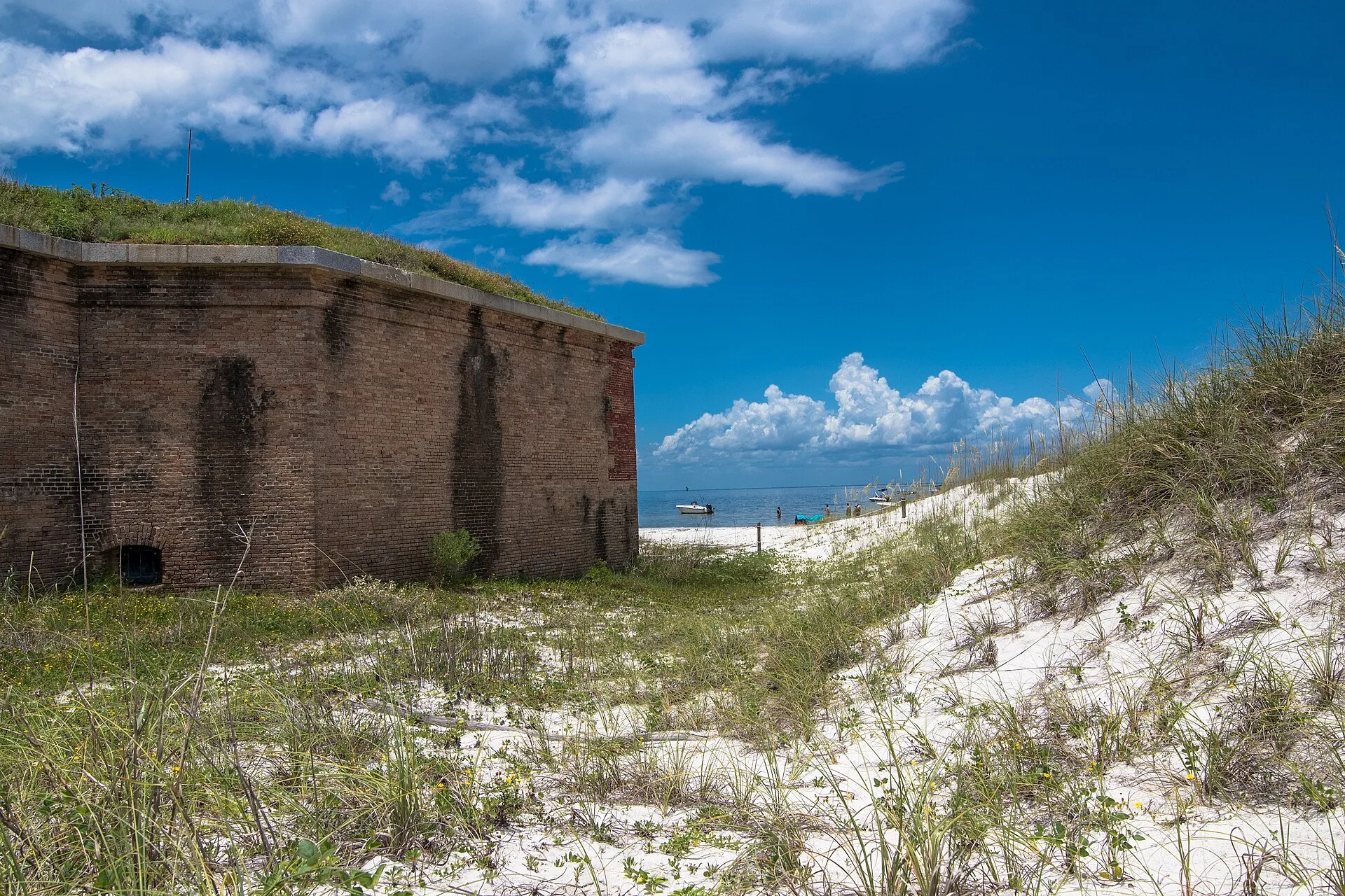 Fort Massachusetts among the dunes on Ship Island, Gulf Islands National Seashore, Mississippi