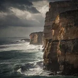 Spot de surf en Portugal, acantilados de Nazaré