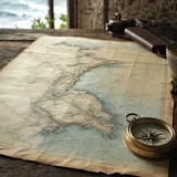Surf spot location on a map