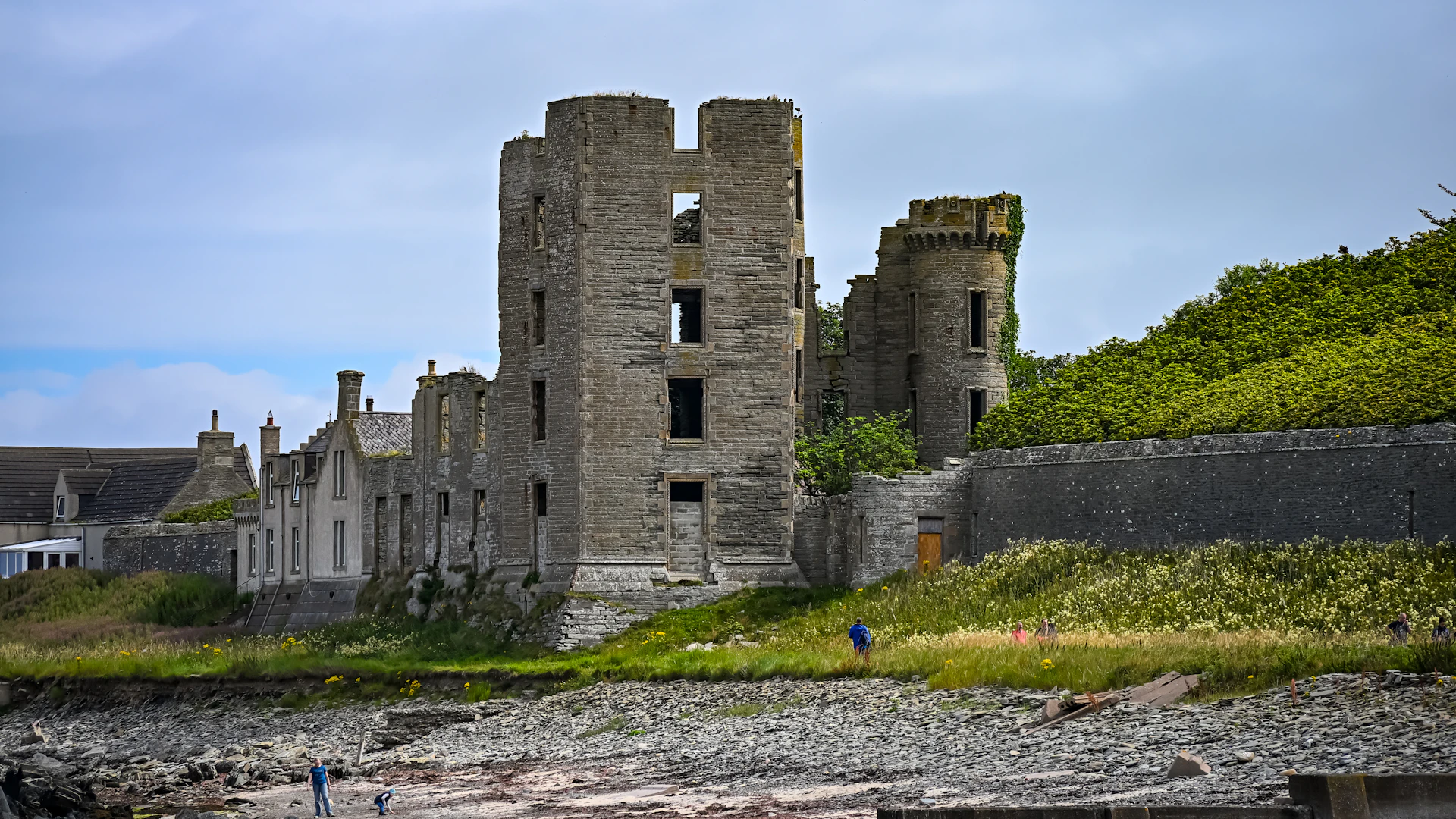 Thurso Castle on the shoreline, Caithness