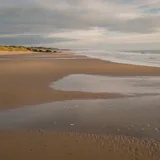 Beach at low tide, reliable conditions